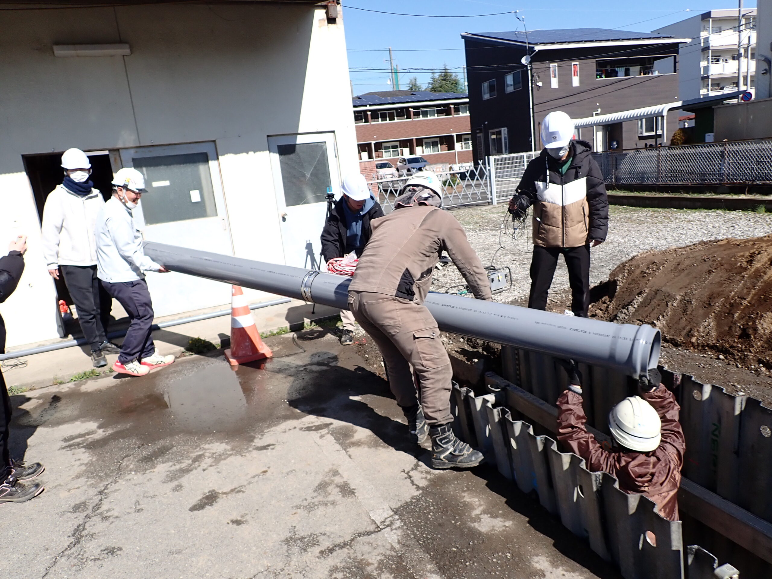 山本建設との共同研究で予備実験を実施