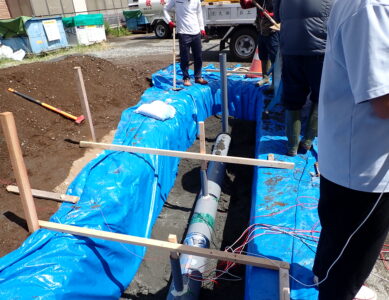 山本建設との共同研究で予備実験を実施（その２）